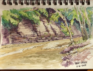 Paint Creek First cliff