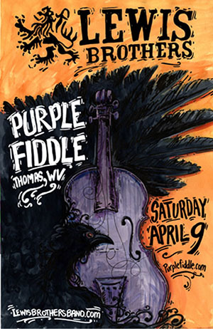 Lewis Brothers Band at the Purple Fiddle, Thomas WV